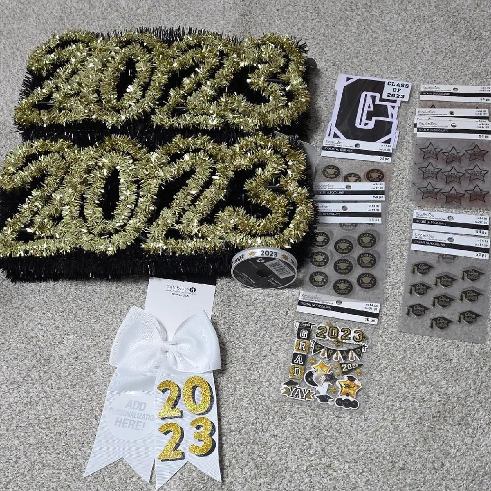 Celebrate It Gold and Black 2023 Party Set